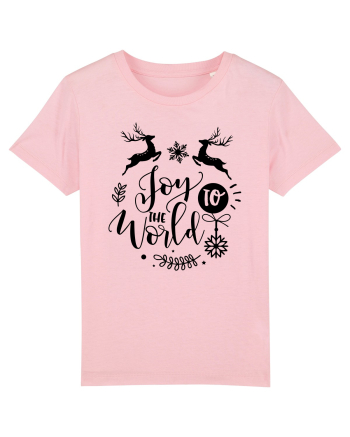 Joy to the World Black 2 Cotton Pink