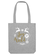 Joy to the World Black and Gold Sacoșă textilă