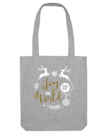 Joy to the World Black and Gold Heather Grey