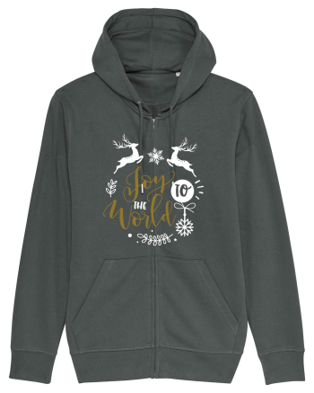 Joy to the World Black and Gold Anthracite