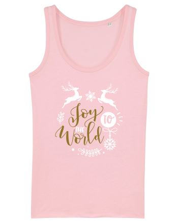 Joy to the World Black and Gold Cotton Pink