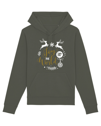 Joy to the World Black and Gold Khaki