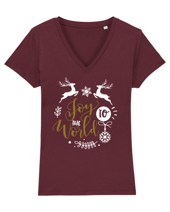 Joy to the World Black and Gold Burgundy