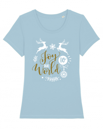 Joy to the World Black and Gold Sky Blue