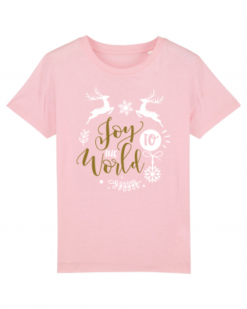 Joy to the World Black and Gold Cotton Pink
