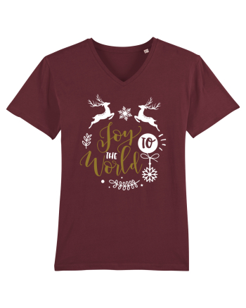 Joy to the World Black and Gold Burgundy