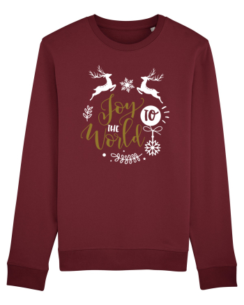 Joy to the World Black and Gold Burgundy