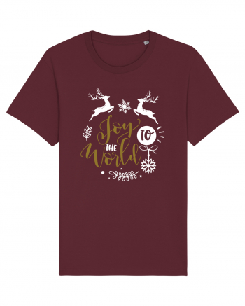 Joy to the World Black and Gold Burgundy