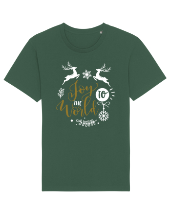 Joy to the World Black and Gold Bottle Green