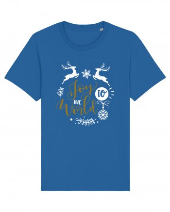 Joy to the World Black and Gold Royal Blue