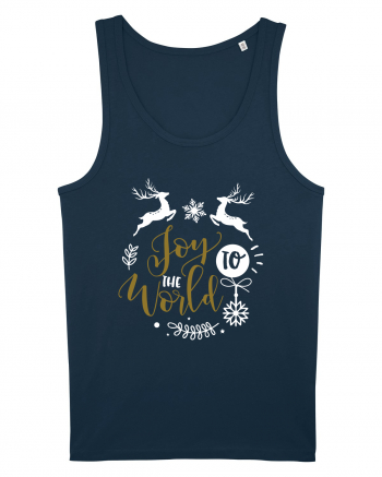 Joy to the World Black and Gold Navy