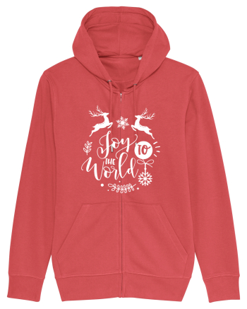 Joy to the World White 2 Carmine Red