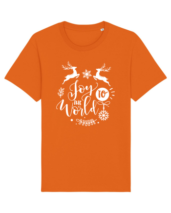 Joy to the World White 2 Bright Orange