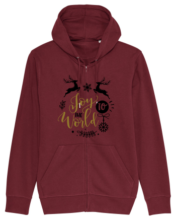 Joy to the World Gold Burgundy