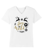 Joy to the World Gold Tricou mânecă scurtă guler V Bărbat Presenter