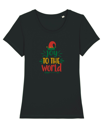 Joy to the World Elf Hat Black