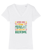 Kiss me now Xmas Tricou mânecă scurtă guler V Damă Evoker