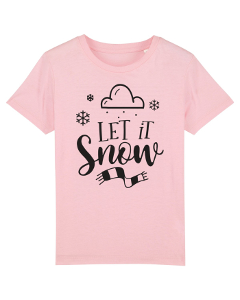 Let it Snow Black Cotton Pink