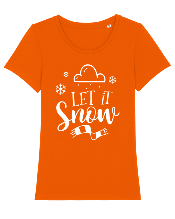 Let it Snow White Bright Orange