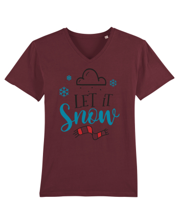 Let it Snow Blue Burgundy
