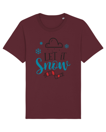 Let it Snow Blue Burgundy
