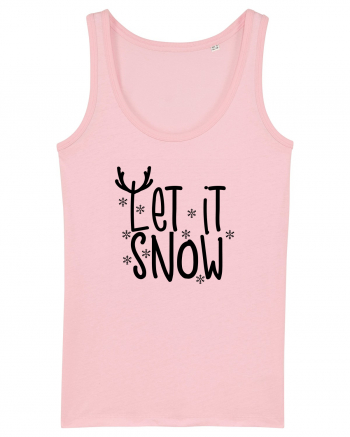 Let it Snow Reindeer Cotton Pink
