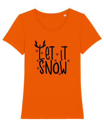 Let it Snow Reindeer Bright Orange