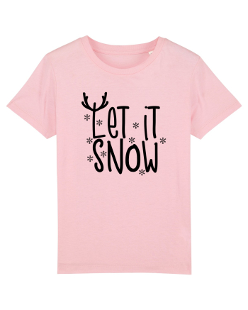 Let it Snow Reindeer Cotton Pink