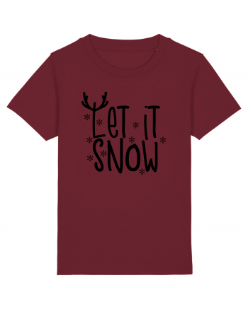 Let it Snow Reindeer Burgundy