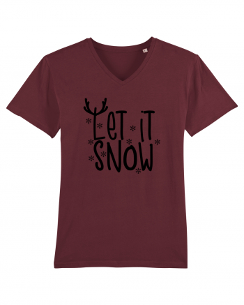 Let it Snow Reindeer Burgundy
