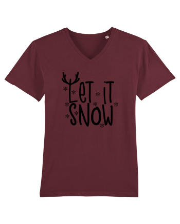 Let it Snow Reindeer Burgundy
