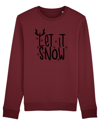 Let it Snow Reindeer Burgundy