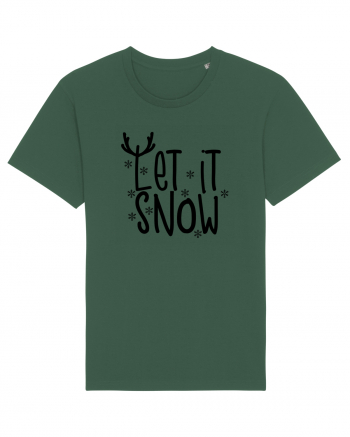 Let it Snow Reindeer Bottle Green