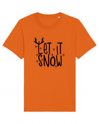 Let it Snow Reindeer Bright Orange