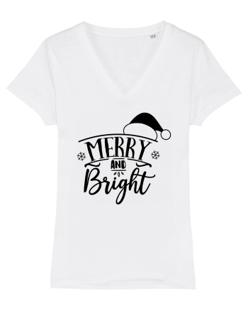 Merry and Bright Black White