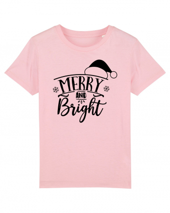 Merry and Bright Black Cotton Pink