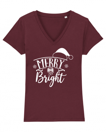 Merry and Bright White Burgundy