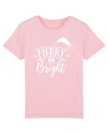 Merry and Bright White Cotton Pink