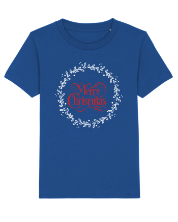 Merry Christmas Round Red Majorelle Blue