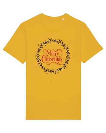 Merry Christmas Round Red 2 Spectra Yellow