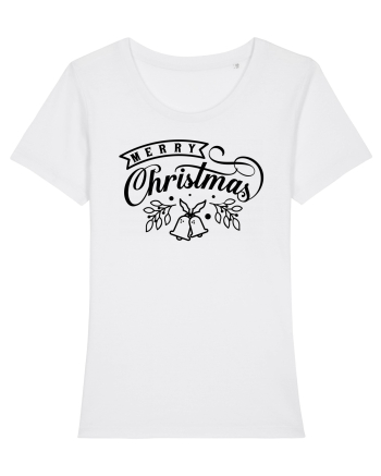 Merry Christmas Black Bells White
