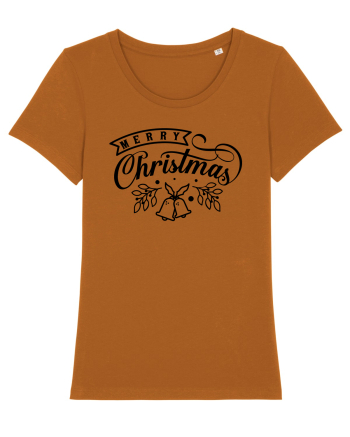 Merry Christmas Black Bells Roasted Orange