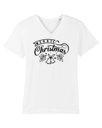 Merry Christmas Black Bells White