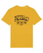 Merry Christmas Black Bells Tricou mânecă scurtă Unisex Rocker
