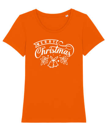 Merry Christmas White Bright Orange