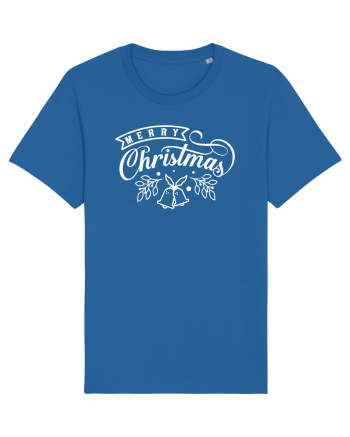 Merry Christmas White Royal Blue