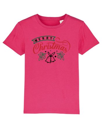 Merry Christmas Bell Green Raspberry