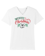 Merry Christmas Bell Green Tricou mânecă scurtă guler V Bărbat Presenter