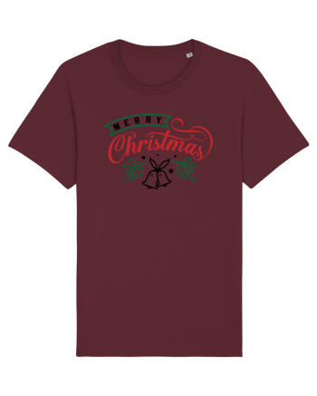 Merry Christmas Bell Green Burgundy