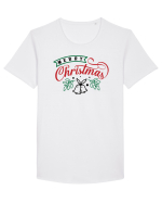 Merry Christmas Bell Green Tricou mânecă scurtă guler larg Bărbat Skater